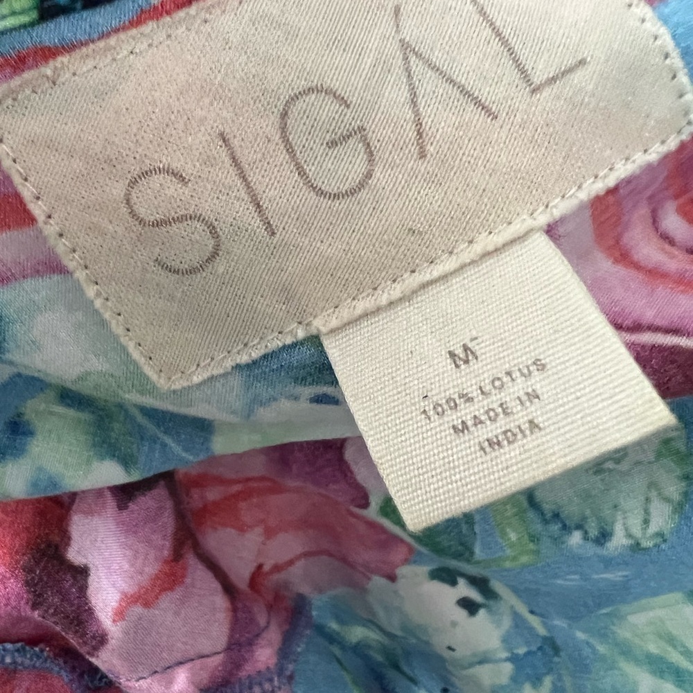 ANTHROPOLOGIE ORANE SIGAL 100% Cotton Floral Cover-up Maxi Dress Medium - Picture 6 of 6